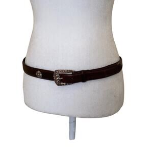 Fossil leather silver Concho belt